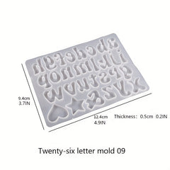 Crystal Drip Gel Mirror Case Number Keychain Molds