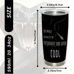 20oz Vacuum Insulated Tumbler Stainless Steel Cup - Keeps Drinks Hot/Cold