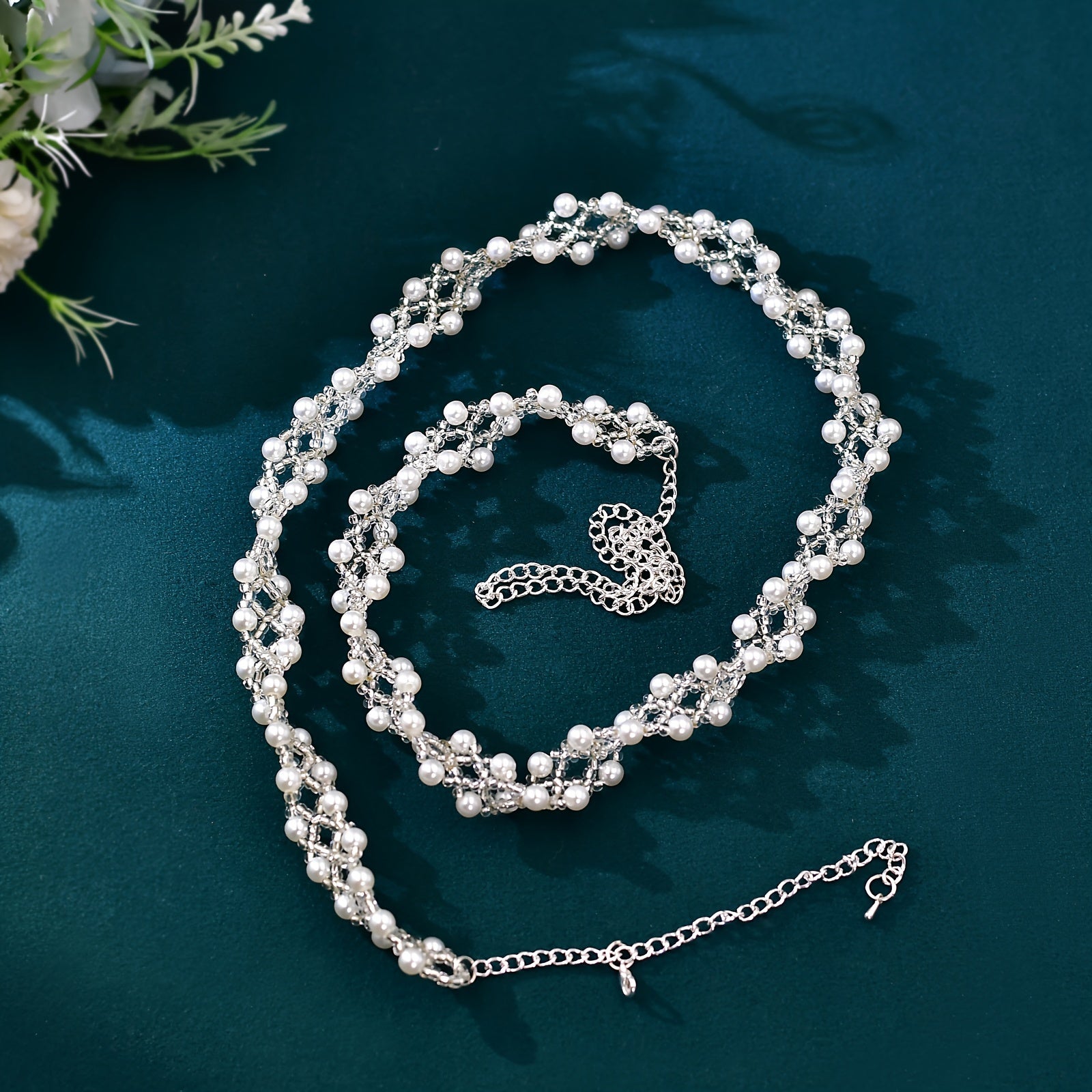 Boho Beaded Bridal Sash Wedding Dress Waist Accessory for Women