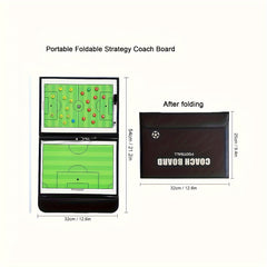 Magnetic Coach Board w/ Pen Soccer Clipboard Zipper Football Tactical Board