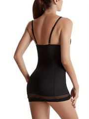 Mesh Stitching Shaping Slip Dress Push Up Slimming Body Shaper