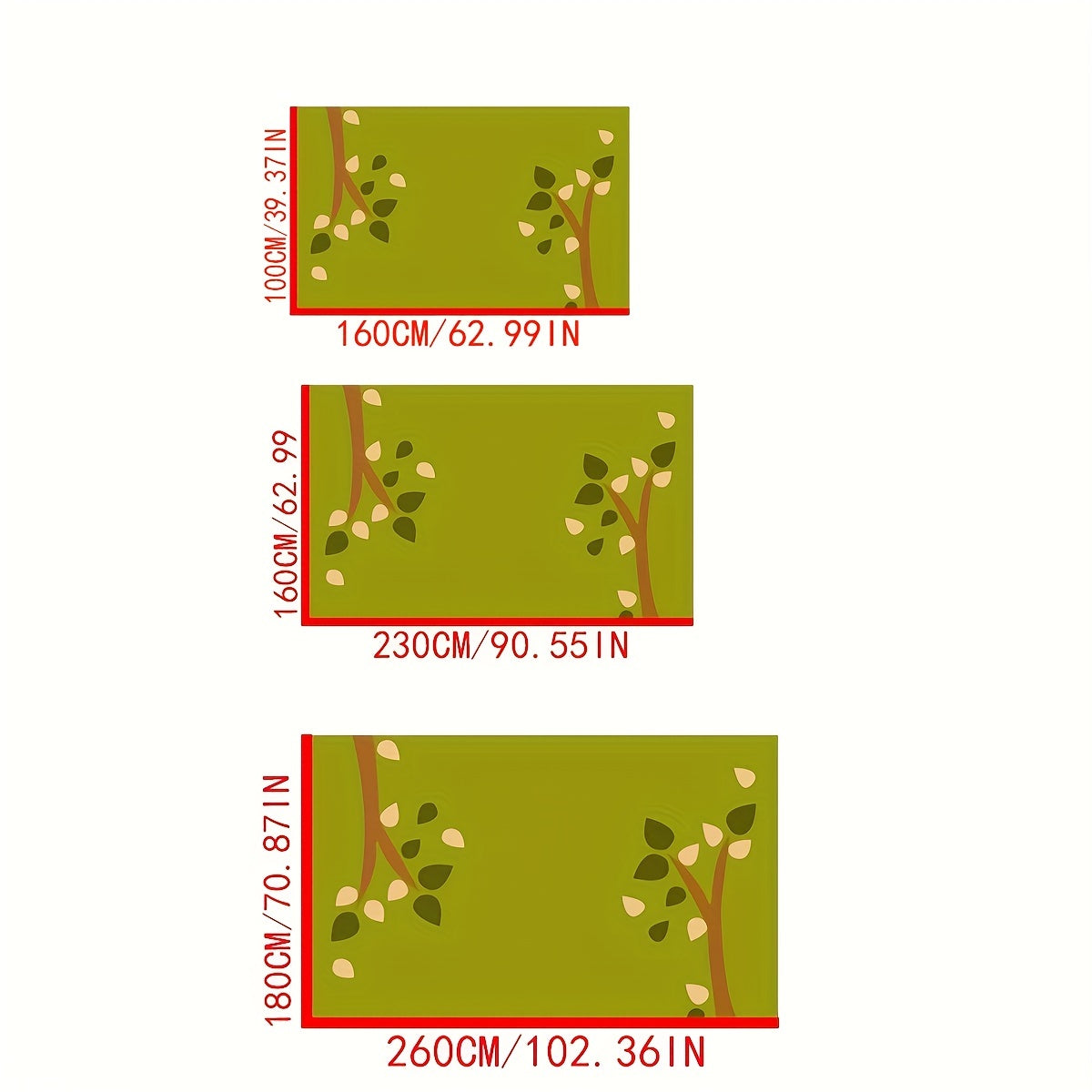 Kids Classroom Rug Anti-slip TPR Children's Area Mat