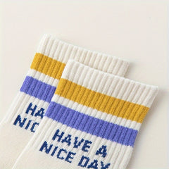 5pairs Hiking Socks Sports Sweat Absorbing Casual Socks Kids 8 12 Years