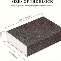 5pcs Durable Sanding Sponge & 5 Sand Blocks 60-220 Grit Coarse Fine Washable