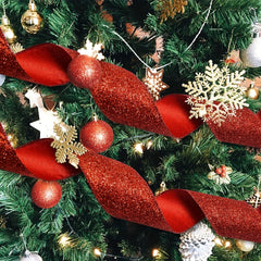 2M Transparent Mesh Christmas Ribbon for Gift Wrapping Party Decoration