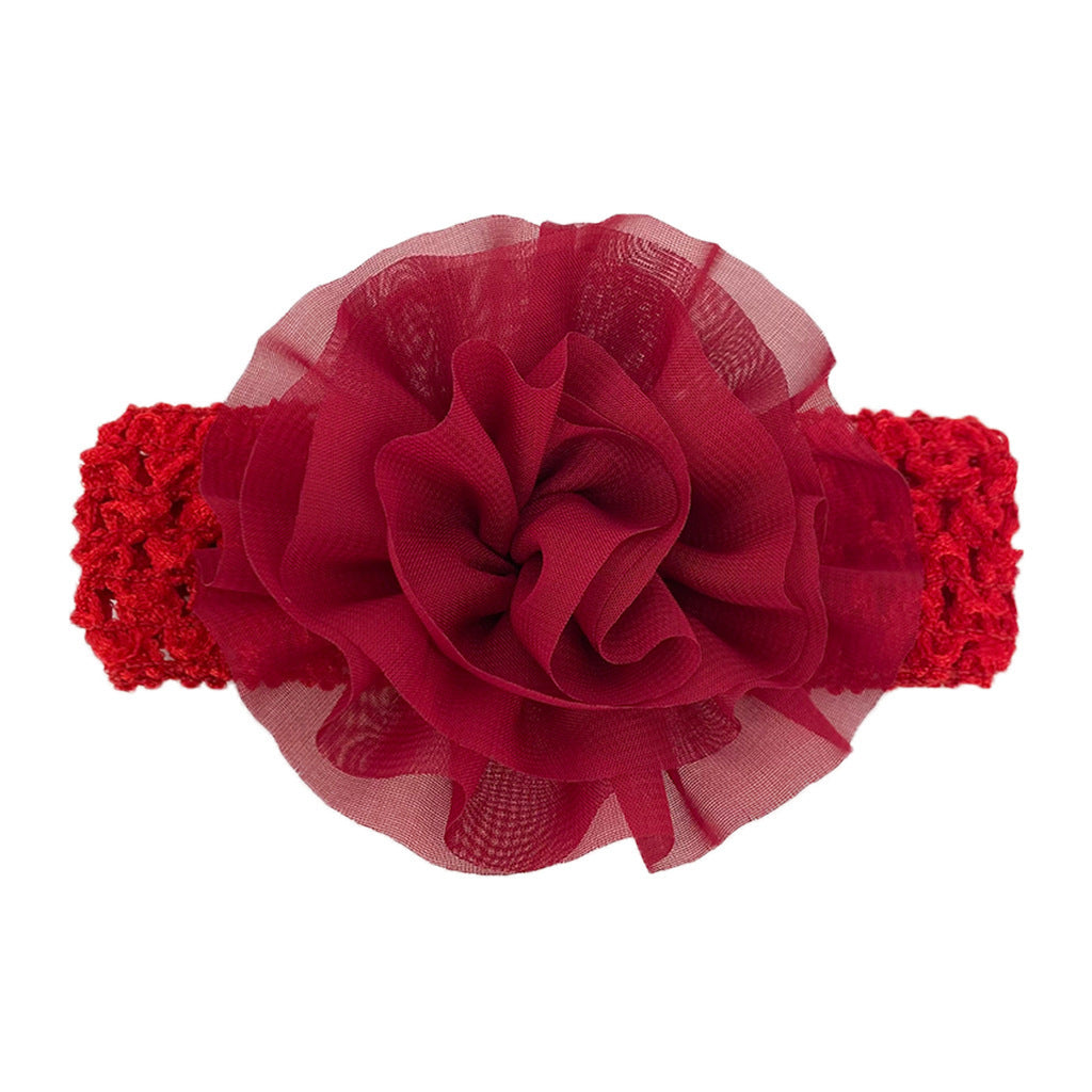 Chiffon Flower Baby Headscarf for 0-2 Year Olds
