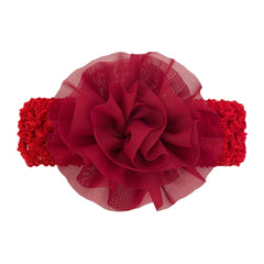 Chiffon Flower Baby Headscarf for 0-2 Year Olds