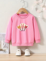 Cartoon Lollipop Sweatshirt for Kids Comfy Pullover Gift