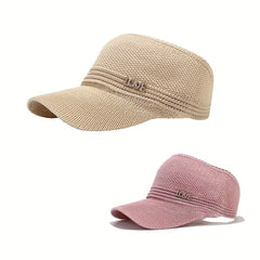 Knitted Visor Hat Solid Elastic Sunshade Baseball Cap Casual Sunscreen