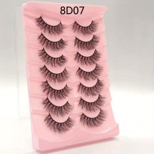 7 Pairs Thick Fluffy 3D False Eyelashes
