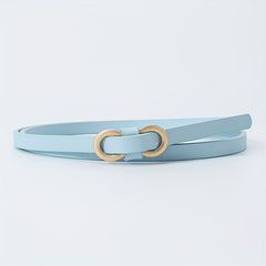 Vintage Metal Buckle Thin Belt Jeans Pants Belt