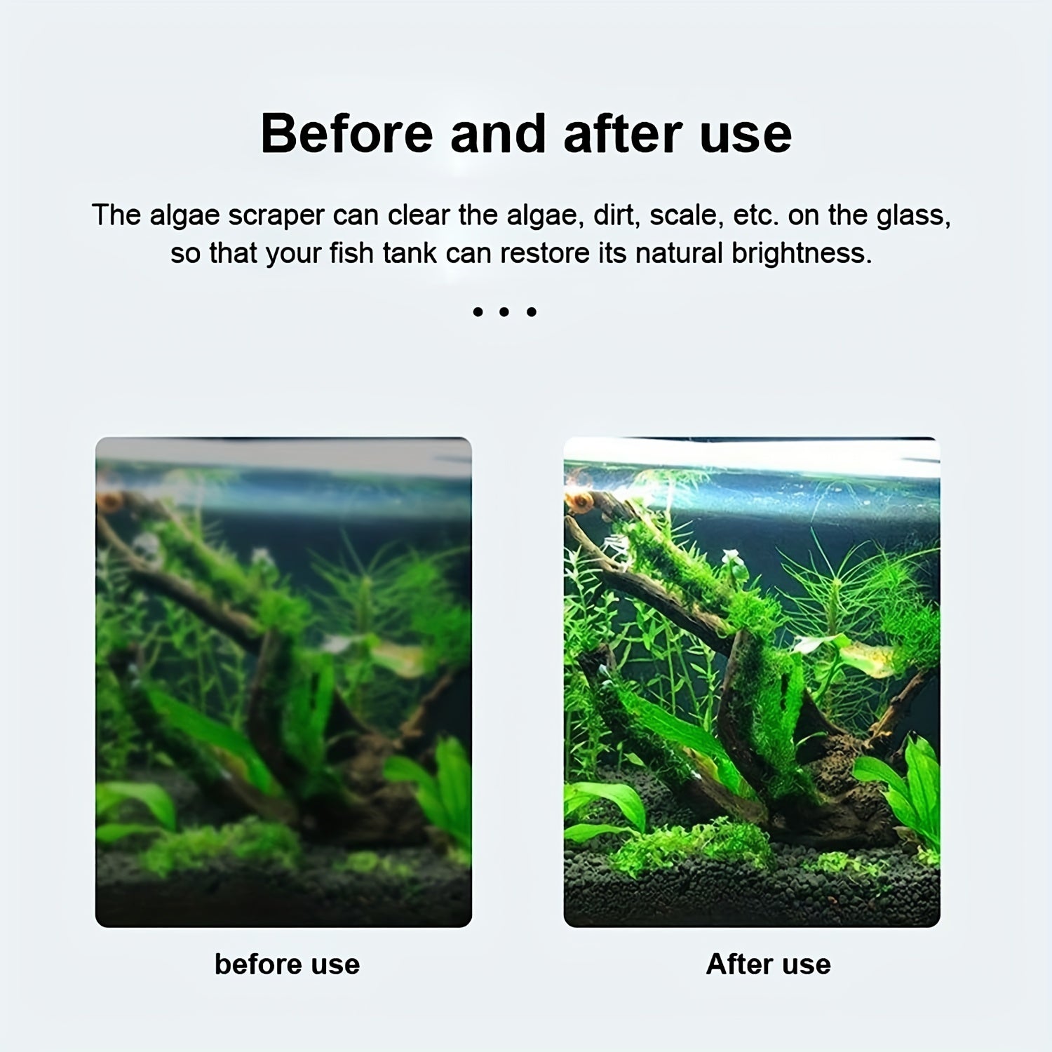Algae Scraper For Glass Aquarium - 10 Replaceable Blades