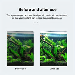 Algae Scraper For Glass Aquarium - 10 Replaceable Blades