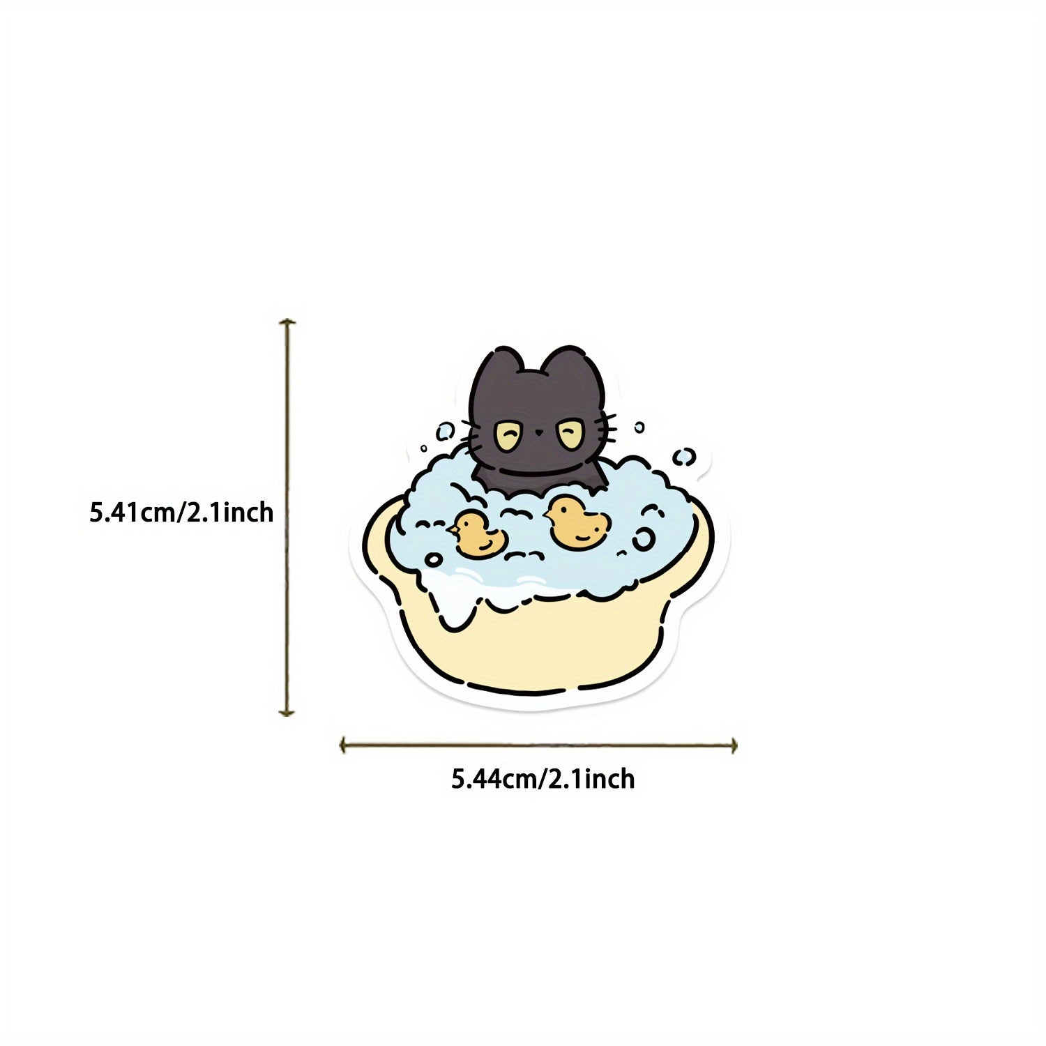 50pcs Cat Cartoon Stickers for Luggage Guitar Skateboard, Fun Vinyl Decoration