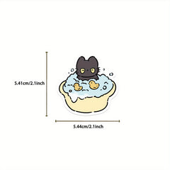 50pcs Cat Cartoon Stickers for Luggage Guitar Skateboard, Fun Vinyl Decoration