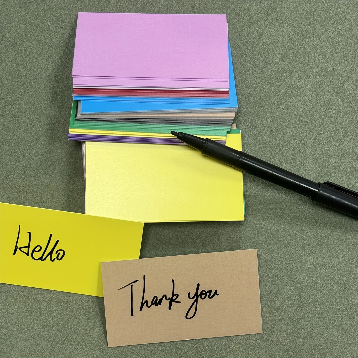 50pcs Colored Blank Handwritten Postcards Message Cards Memos