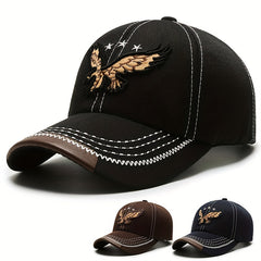 Vintage Baseball Cap with Eagle Embroidery