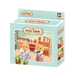 Kitchen Play Toy Cabinet Set with Wine Glasses and Sink Toys