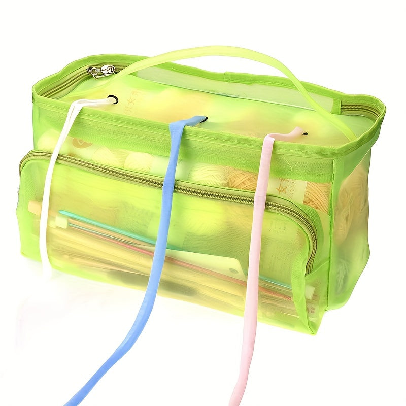 Mesh Yarn Storage Bag- Foldable Knitting Organizer