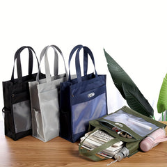 Large Capacity Shoulder Bag with Mesh Bag for Work School College