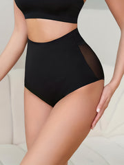 Mesh Stitching Shaping Panties High Waist Tummy Control Slimming Panties