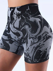 Printed Hip Lifting Yoga Shorts Quick Drying Sports Shorts Women's Activewear