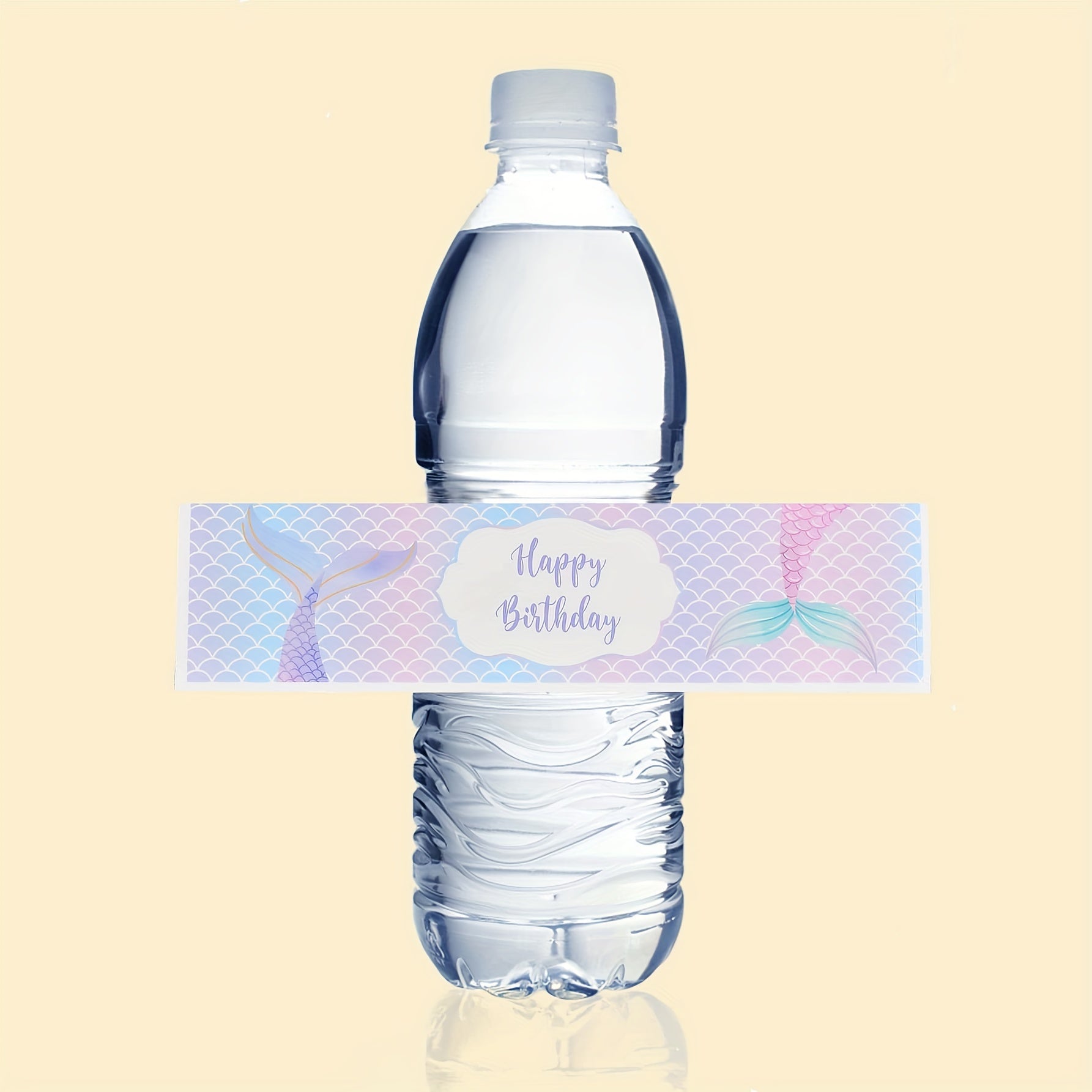 10pcs Mermaid Birthday Bottle Stickers