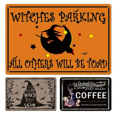 Witches Parking All Others Will Be Toad Halloween Decoration Iron Poster