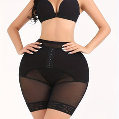 Mesh Stitching Shaping Shorts Tummy Control Slimming Elastic Shorts