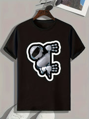 Robot Print Men's Graphic T shirt for Summer
