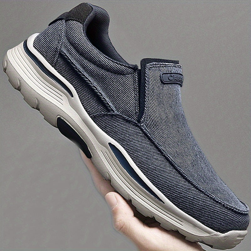 Men's Canvas Slip on Loafers Casual Walking Shoes Comfortable And Breathable