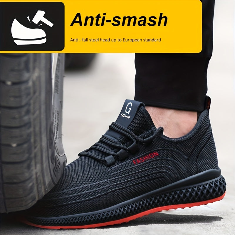 Men's Steel Toe Work Safety Shoes Anti-skid Breathable Sneakers