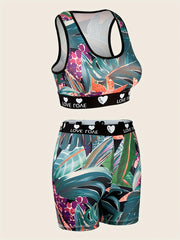 Tropical Tank Bra & Shorts Underwear Set