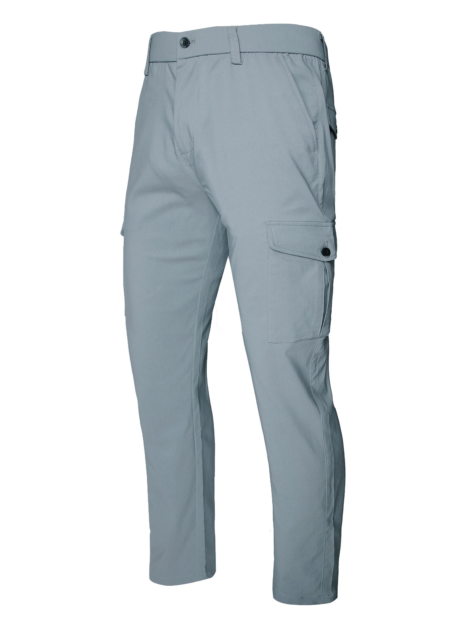 Men's Street Style Cargo Pants with Classic Pockets, Medium Stretch