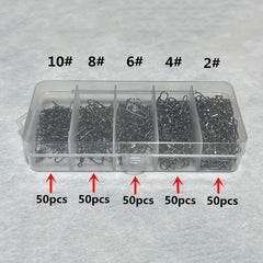 250pcs Fishing Snap Swivels High Strength Copper Stainless Steel Fishing Connect