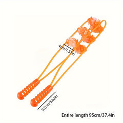 6-Wheel Body Strip Massager for Neck & Spine Manual Massage Roller