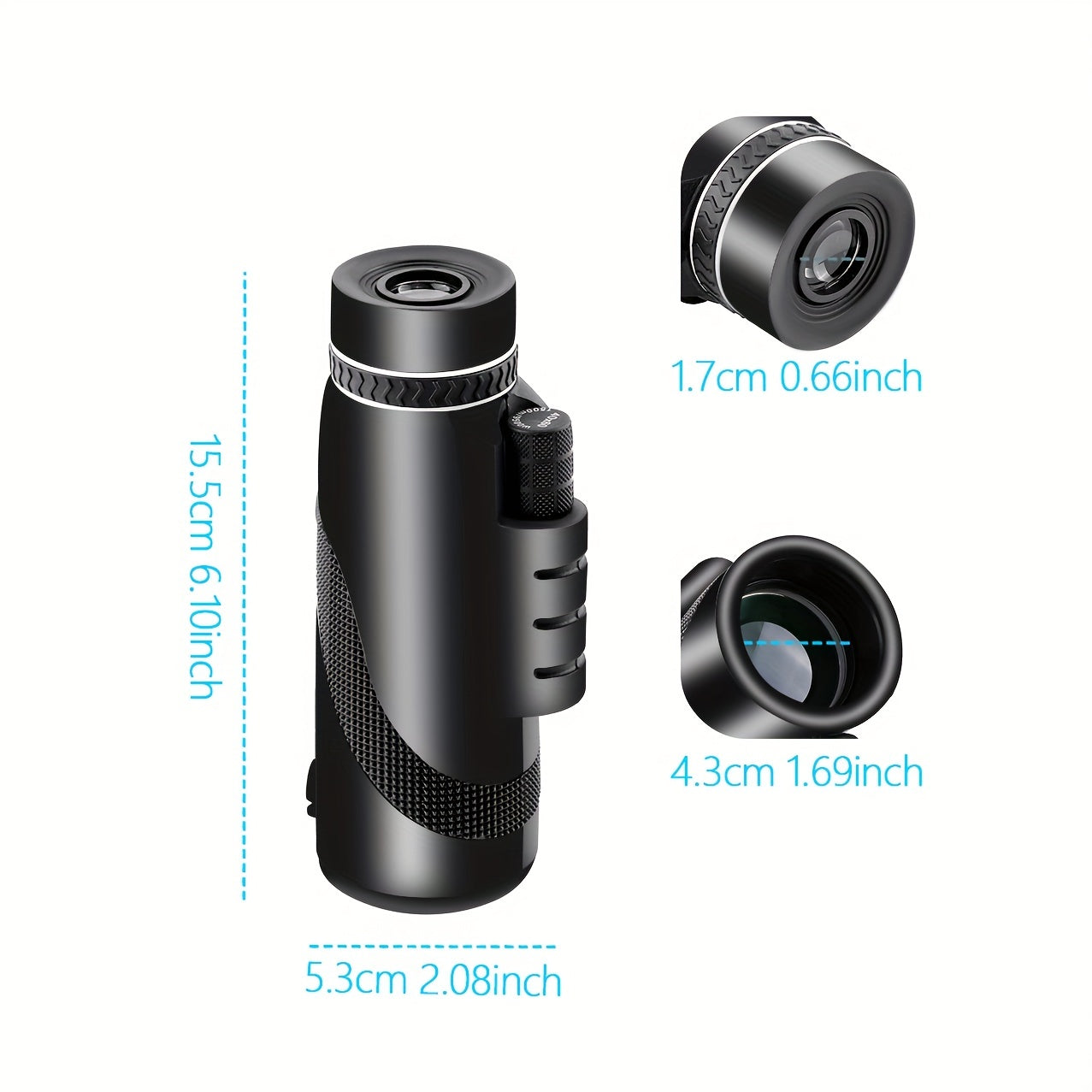 High Power 40X60 Monocular Telescope Smartphone Holder Tripod