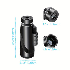 High Power 40X60 Monocular Telescope Smartphone Holder Tripod