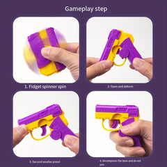 Mini Spinning Gyroscope Toy Gun Decompression Toy