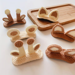 2pcs Knitted Ears Hair Clip for Kids