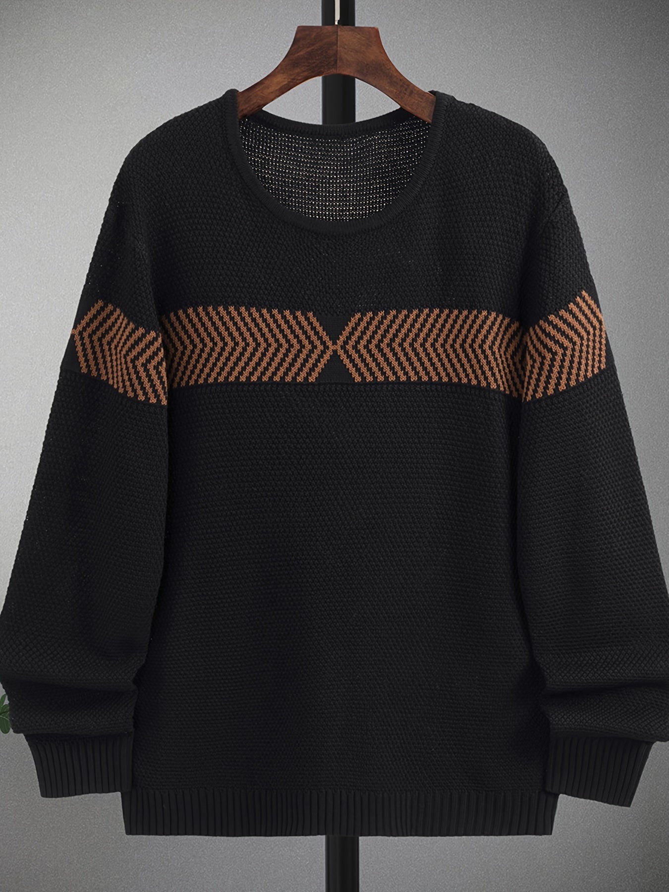 Men's Knit Sweater Long Sleeve Casual Pullover