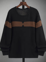 Men's Knit Sweater Long Sleeve Casual Pullover