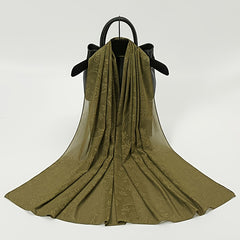 Embossed Cashew Flower Men's Hijab Long Scarf