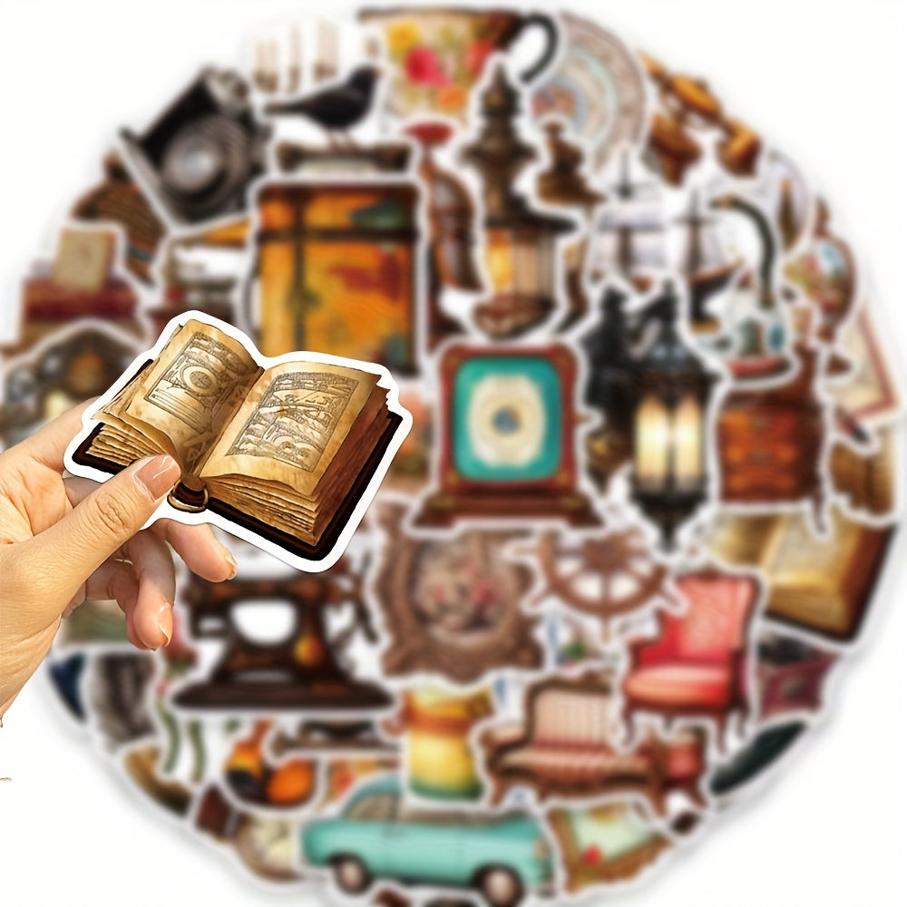 50pc Retro Cartoon Graffiti Stickers for Water Bottle Car Cup Computer