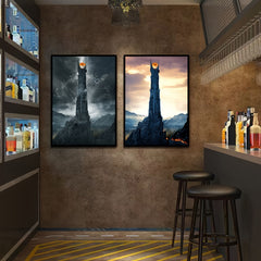 2pcs Movie Scene Poster Home Decor Wall Canvas Painting