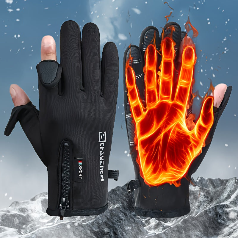 Men's Winter Touch Screen Warm Gloves Windproof Waterproof Velvet Gloves