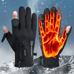 Men's Winter Touch Screen Warm Gloves Windproof Waterproof Velvet Gloves
