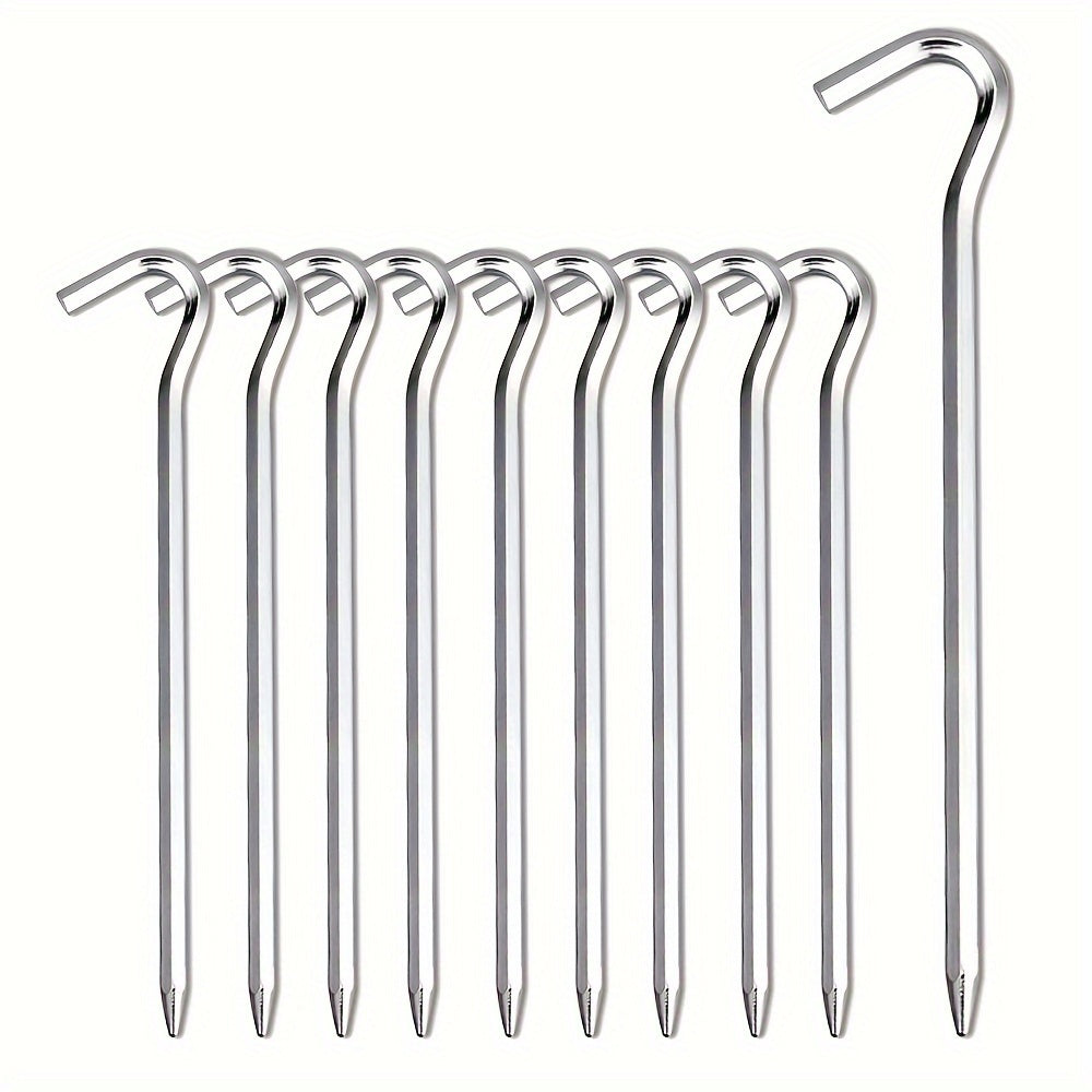 10pcs Aluminum Alloy Tent Nails Canopy Pegs Heavy Duty Outdoor Camping Stakes