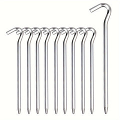 10pcs Aluminum Alloy Tent Nails Canopy Pegs Heavy Duty Outdoor Camping Stakes