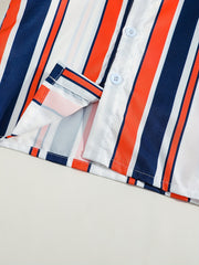 2pcs Infant Boys Striped Shirt & Shorts Set for Summer